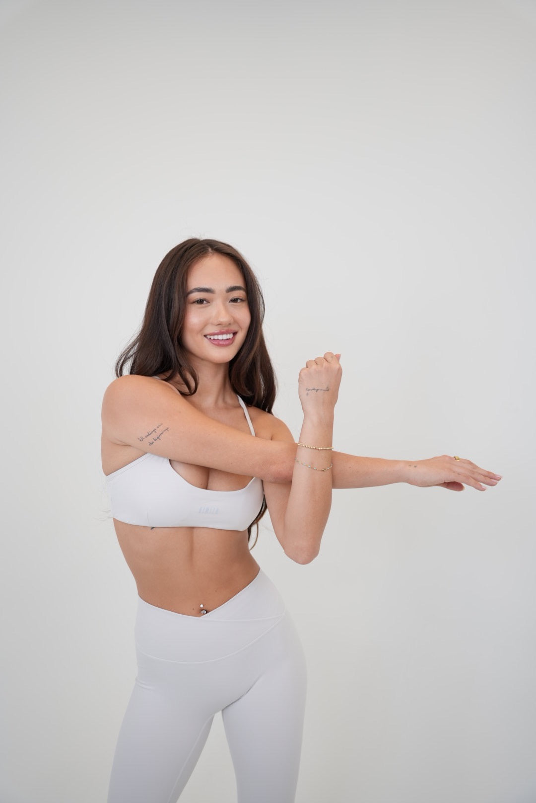 My Time Is Divine Lime White Cross-Back Butter Soft Bra